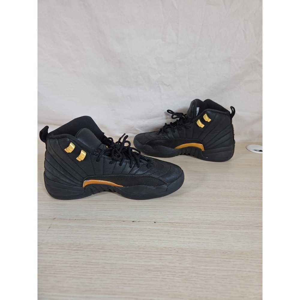 Jordan Air Jordan 6.5 Y Retro Black Taxi Black/Gold High Top Sneakers - Picture 2 of 8